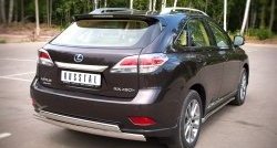 23 999 р. Защита заднего бампера (2 трубы Ø76х42 мм, нержавейка) Russtal Lexus RX270 AL10 дорестайлинг (2010-2012)  с доставкой в г. Тольятти. Увеличить фотографию 4