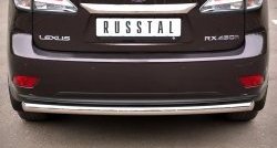 Одинарная защита заднего бампера из трубы диаметром 63 мм SLITKOFF Lexus RX270 AL10 дорестайлинг (2010-2012)