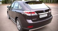 16 849 р. Защита заднего бампера (Ø75x42 мм, нержавейка) Russtal Lexus RX350 AL10 дорестайлинг (2008-2012)  с доставкой в г. Тольятти. Увеличить фотографию 4