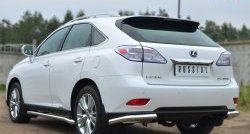 16 249 р. Защита заднего бампера (Ø63 мм, нержавейка) SLITKOFF Lexus RX270 AL10 дорестайлинг (2010-2012)  с доставкой в г. Тольятти. Увеличить фотографию 2