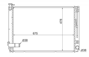 Радиатор двигателя SAT (пластинчатый, 3.5, АКПП) Lexus RX350 XU30 дорестайлинг (2003-2006)