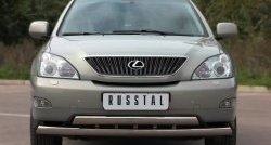 24 999 р. Защита переднего бампера (2 трубыØ75х42 мм, нержавейка) Russtal Lexus RX330 XU30 (2003-2006)  с доставкой в г. Тольятти. Увеличить фотографию 3