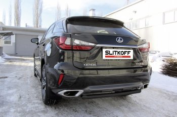 Защита задняя Slitkoff Lexus RX350 AL20 дорестайлинг (2015-2019)