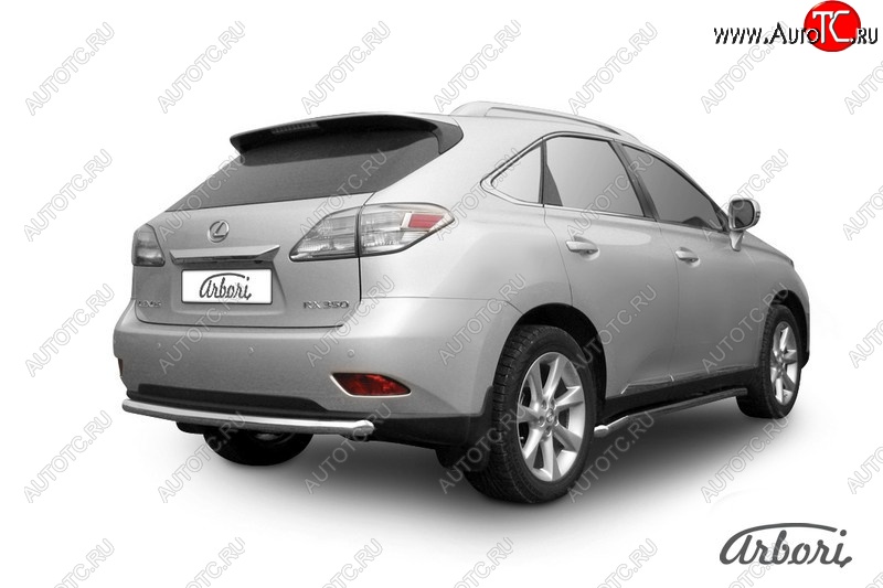 15 749 р. Защита заднего бампера Arbori (нержавейка, 1 труба d57 mm). Lexus RX350 AL10 дорестайлинг (2008-2012)  с доставкой в г. Тольятти