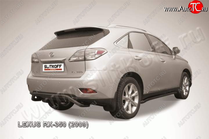 11 299 р. Защита задняя Slitkoff Lexus RX350 AL10 дорестайлинг (2008-2012) (Цвет: серебристый)  с доставкой в г. Тольятти