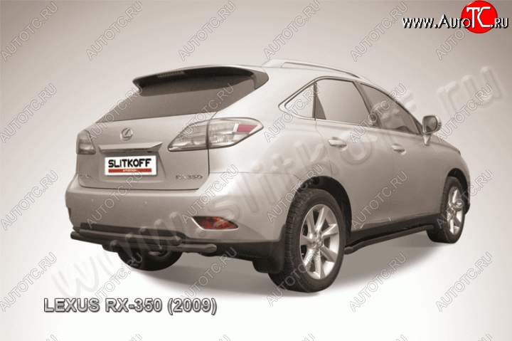 14 649 р. Защита задняя Slitkoff Lexus RX350 AL10 дорестайлинг (2008-2012) (Цвет: серебристый)  с доставкой в г. Тольятти