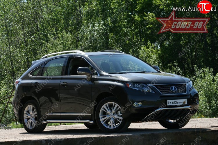 30 104 р. Защита переднего бампера нижняя Souz-96 (d60). Lexus RX450H AL10 дорестайлинг (2009-2012)  с доставкой в г. Тольятти