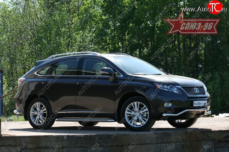 16 199 р. Защита переднего бампера одинарная Souz-96 (d60) Lexus RX450H AL10 дорестайлинг (2009-2012)  с доставкой в г. Тольятти