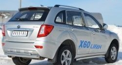 13 849 р. Защита порогов из круглой трубы диаметром 63 мм Russtal Lifan X60 дорестайлинг (2011-2015) (Защита порогов с со скосами на торцах (вариант 1))  с доставкой в г. Тольятти. Увеличить фотографию 5