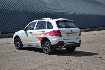 17 949 р. Защита заднего бампера Petroil Tuning Волна (d51) Lifan X60 2-ой рестайлинг (2016-2025) (Нержавеющая полированная сталь)  с доставкой в г. Тольятти. Увеличить фотографию 3