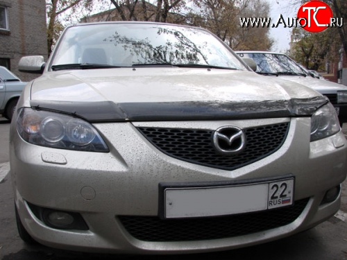 2 599 р. Дефлектор капота NovLine Mazda 3/Axela BK дорестайлинг седан (2003-2006)  с доставкой в г. Тольятти