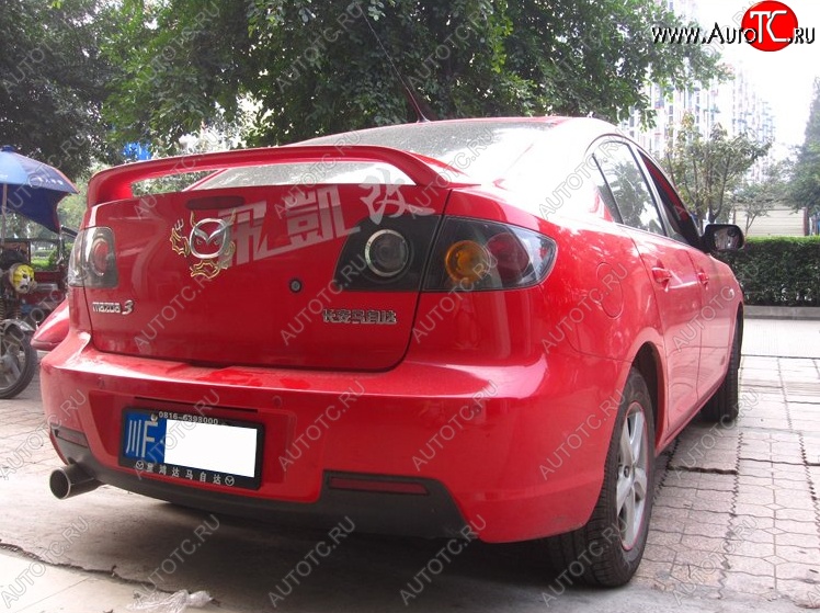 4 149 р. Спойлер KENSTYLE EDITION Mazda 3/Axela BK дорестайлинг седан (2003-2006) (Неокрашенный)  с доставкой в г. Тольятти