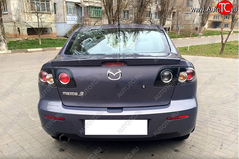 3 449 р. Лип спойлер SEDAN SPORT Mazda 3/Axela BK дорестайлинг седан (2003-2006) (Неокрашенный)  с доставкой в г. Тольятти