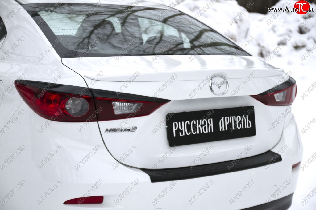 759 р. Реснички на фонари RA Mazda 3/Axela BM дорестайлинг седан (2013-2016) (Неокрашенные)  с доставкой в г. Тольятти