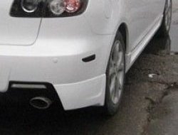 3 199 р. Клыки на задний бампер Style Mazda 3/Axela BK дорестайлинг, хэтчбэк (2003-2006) (Неокрашенная)  с доставкой в г. Тольятти. Увеличить фотографию 3