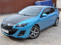 1 049 р. Реснички на фары LENZDESIGN Mazda 3/Axela BL дорестайлинг седан (2009-2011) (Неокрашенные)  с доставкой в г. Тольятти. Увеличить фотографию 2