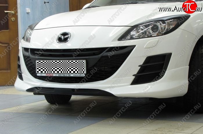 1 049 р. Реснички на фары LENZDESIGN Mazda 3/Axela BL дорестайлинг седан (2009-2011) (Неокрашенные)  с доставкой в г. Тольятти