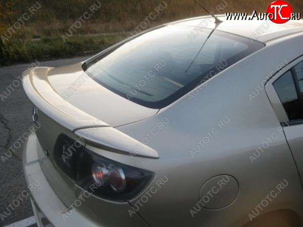 4 799 р. Спойлер Style v3 (три части) Mazda 3/Axela BK дорестайлинг седан (2003-2006) (Неокрашенный)  с доставкой в г. Тольятти