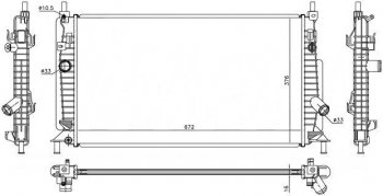 Радиатор двигателя (пластинчатый, 1,6M/2,0/2,3, МКПП/АКПП) SAT Mazda 3/Axela BL дорестайлинг, хэтчбэк 5 дв. (2009-2011)
