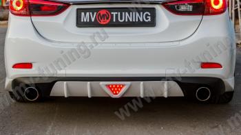 2 499 р. Стоп сигнал LED F1  Mazda 6  GJ (2012-2018) дорестайлинг седан, 1-ый рестайлинг седан (Красный)  с доставкой в г. Тольятти. Увеличить фотографию 2