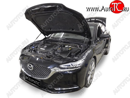 4 599 р. Упоры капота Pomogator Mazda 6 GJ 2-ой рестайлинг универсал (2018-2025)  с доставкой в г. Тольятти