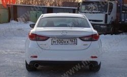 4 999 р. Козырёк на заднее стекло Boomer Design  Mazda 6  GJ (2012-2018) дорестайлинг седан, 1-ый рестайлинг седан (Неокрашенный)  с доставкой в г. Тольятти. Увеличить фотографию 4