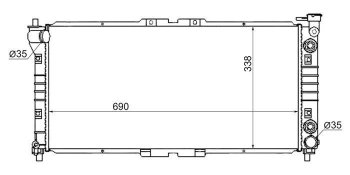 Радиатор SAT (пластинчатый, 1.8/2.0) Mazda Cronos (1991-1996)