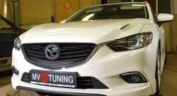 47 899 р. Капот пластиковый (с прорезаными жабрами) SkyActivSport MV-Tuning  Mazda 6  GJ (2012-2025) дорестайлинг седан, дорестайлинг универсал, 1 рестайлинг универсал, 1-ый рестайлинг седан, 2-ой рестайлинг седан, 2-ой рестайлинг универсал (Неокрашенный)  с доставкой в г. Тольятти. Увеличить фотографию 6