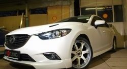 47 899 р. Капот пластиковый (с прорезаными жабрами) SkyActivSport MV-Tuning  Mazda 6  GJ (2012-2025) дорестайлинг седан, дорестайлинг универсал, 1 рестайлинг универсал, 1-ый рестайлинг седан, 2-ой рестайлинг седан, 2-ой рестайлинг универсал (Неокрашенный)  с доставкой в г. Тольятти. Увеличить фотографию 7