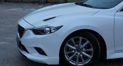 47 899 р. Капот пластиковый (с прорезаными жабрами) SkyActivSport MV-Tuning  Mazda 6  GJ (2012-2025) дорестайлинг седан, дорестайлинг универсал, 1 рестайлинг универсал, 1-ый рестайлинг седан, 2-ой рестайлинг седан, 2-ой рестайлинг универсал (Неокрашенный)  с доставкой в г. Тольятти. Увеличить фотографию 9