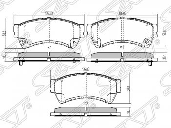 Колодки тормозные SAT (передние) Mazda 6 GH рестайлинг лифтбэк (2010-2012)