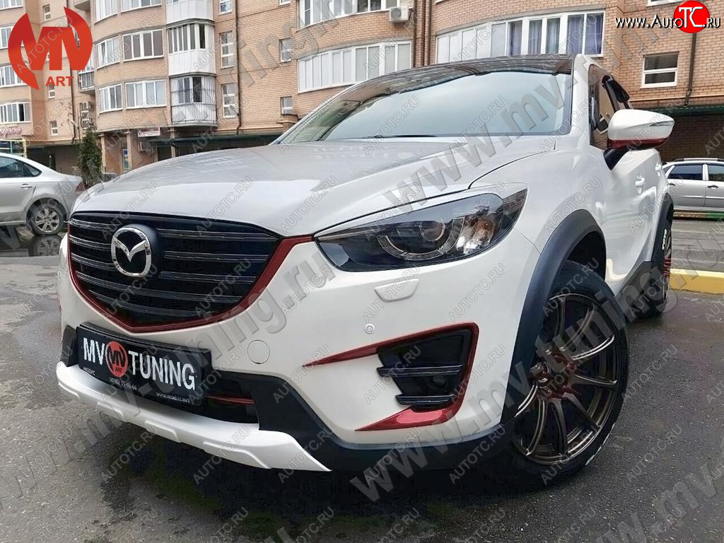 9 199 р. Расширители колесных арок MV-Tuning  Mazda CX-5  KE (2011-2017) дорестайлинг, рестайлинг (Неокрашенный)  с доставкой в г. Тольятти