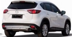 4 149 р. Накладка на задний бампер СТ v2 v2 Mazda CX-5 KE рестайлинг (2015-2017) (Неокрашенная)  с доставкой в г. Тольятти. Увеличить фотографию 2