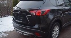 4 149 р. Накладка на задний бампер СТ v2 v2 Mazda CX-5 KE рестайлинг (2015-2017) (Неокрашенная)  с доставкой в г. Тольятти. Увеличить фотографию 8