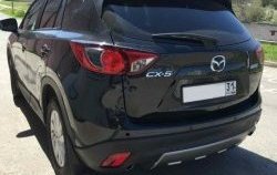 2 749 р. Накладка на задний бампер СТ v2 v2 Mazda CX-5 KE рестайлинг (2015-2017) (Неокрашенная)  с доставкой в г. Тольятти. Увеличить фотографию 2