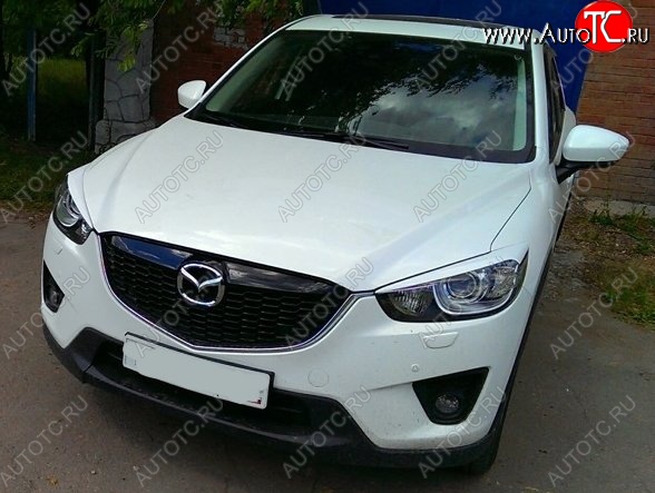 1 399 р. Реснички на фары CT v2 Mazda CX-5 KE рестайлинг (2015-2017) (Неокрашенные)  с доставкой в г. Тольятти