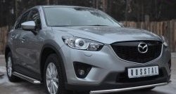 13 949 р. Одинарная защита переднего бампера диаметром 42 мм SLITKOFF Mazda CX-5 KE рестайлинг (2015-2017)  с доставкой в г. Тольятти. Увеличить фотографию 4