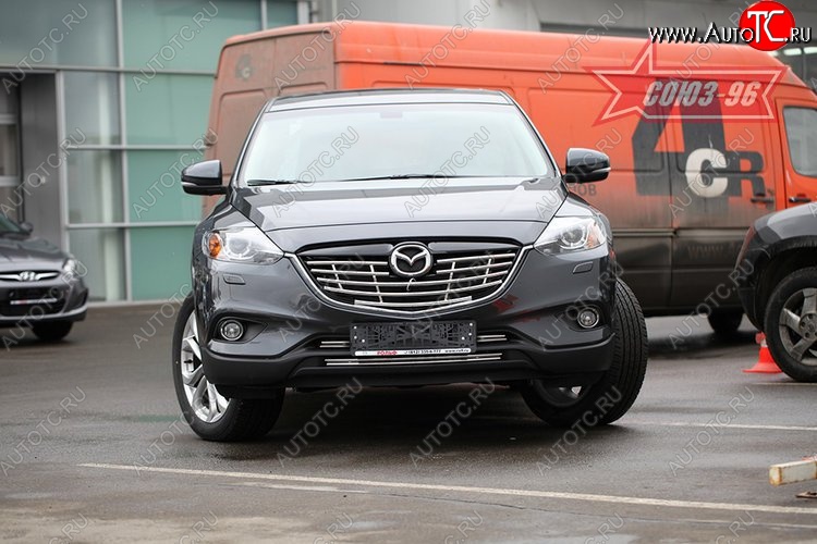 8 819 р. Декоративный элемент решетки радиатора Souz-96 (d16) Mazda CX-9 TB дорестайлинг (2007-2009)  с доставкой в г. Тольятти