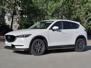 16 649 р. Защита переднего бампера (Ø42 мм, нержавейка) SLITKOFF Mazda CX-5 KF (2016-2025)  с доставкой в г. Тольятти. Увеличить фотографию 3