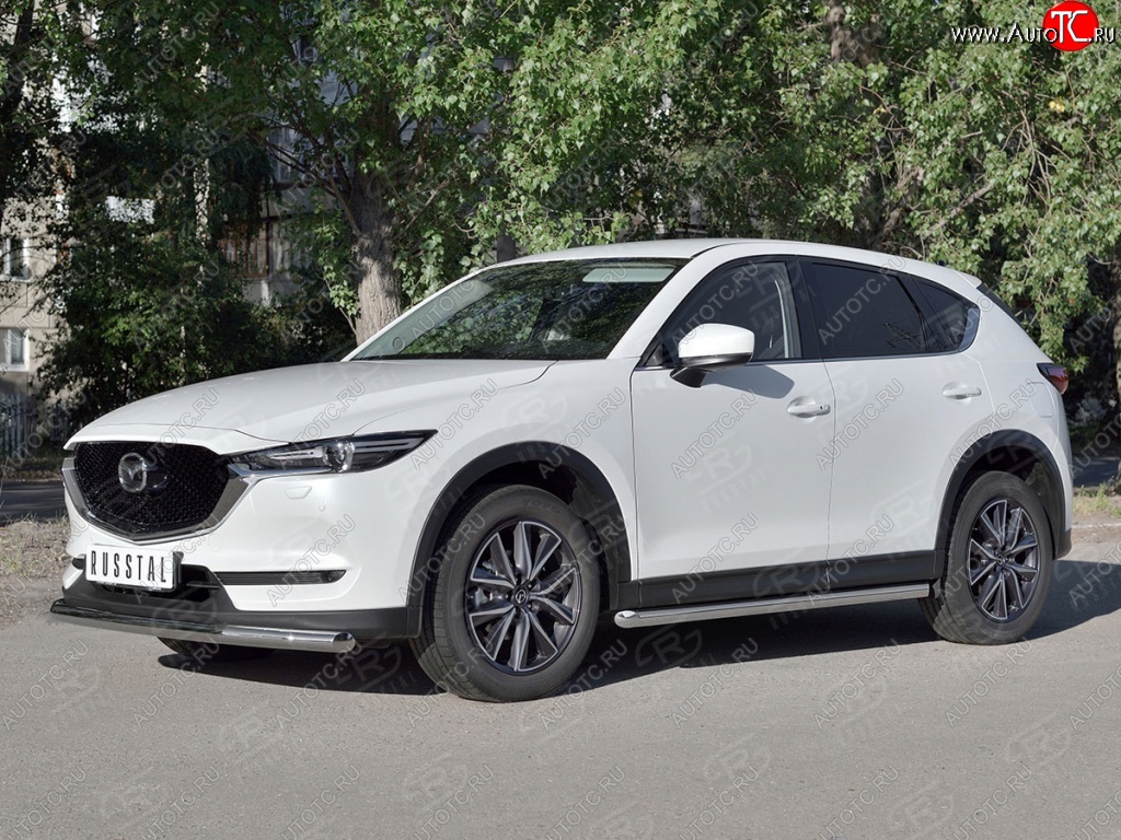 18 749 р. Одинарная защита переднего бампера SLITKOFF диаметром 63 мм Mazda CX-5 KF (2016-2024)  с доставкой в г. Тольятти