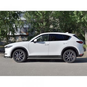 21 999 р. Защита порогов из круглой трубы диаметром 63 мм SLITKOFF v3 Mazda CX-5 KF (2016-2024)  с доставкой в г. Тольятти. Увеличить фотографию 2