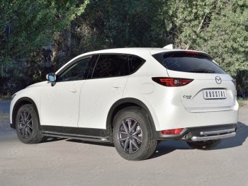 16 649 р. Защита заднего бампера (Ø63 и 42 мм, нержавейка) SLITKOFF Mazda CX-5 KF (2016-2025)  с доставкой в г. Тольятти. Увеличить фотографию 3