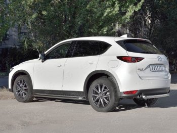 12 349 р. Защита заднего бампера (Ø63 мм дуга, нержавейка) SLITKOFF Mazda CX-5 KF (2016-2025)  с доставкой в г. Тольятти. Увеличить фотографию 4