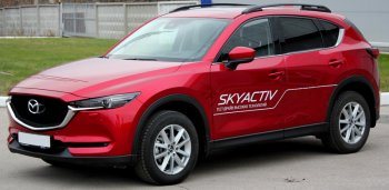 8 999 р. Рейлинги крыши АПС  Mazda CX-5  KF (2016-2025) (Серебристые без поперечин )  с доставкой в г. Тольятти. Увеличить фотографию 4