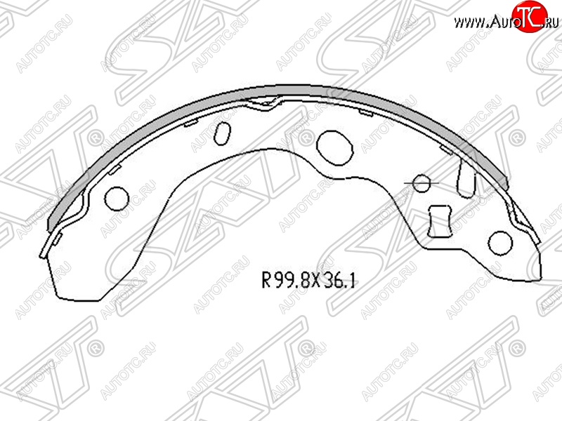 1 199 р. Колодки тормозные задние SAT  Mazda 323/Familia седан BJ дорестайлинг (1998-2000)  с доставкой в г. Тольятти