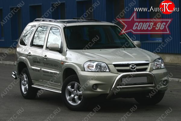 19 718 р. Защита переднего бампера Souz-96 (d76) Mazda Tribute  рестайлинг (2008-2011)  с доставкой в г. Тольятти