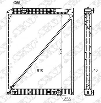 Радиатор двигателя (пластинчатый, МКПП/АКПП) SAT Mercedes-Benz Actros (1995-2025)