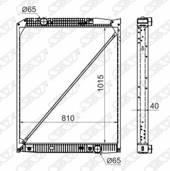 Радиатор двигателя SAT (пластинчатый, МКПП/АКПП) Mercedes-Benz Actros (1995-2025)