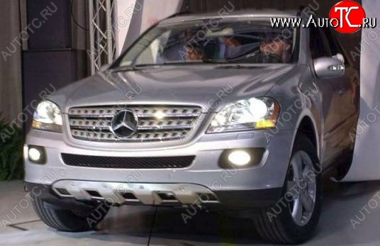 17 299 р. Накладка на передний бампер CT Mercedes-Benz ML class W164 дорестайлинг (2005-2008) (Неокрашенная)  с доставкой в г. Тольятти