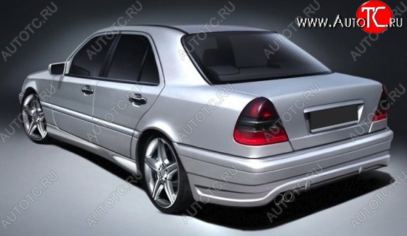 5 499 р. Пороги накладки CT Mercedes-Benz C-Class W202 дорестайлинг седан (1993-1997) (Неокрашенные)  с доставкой в г. Тольятти